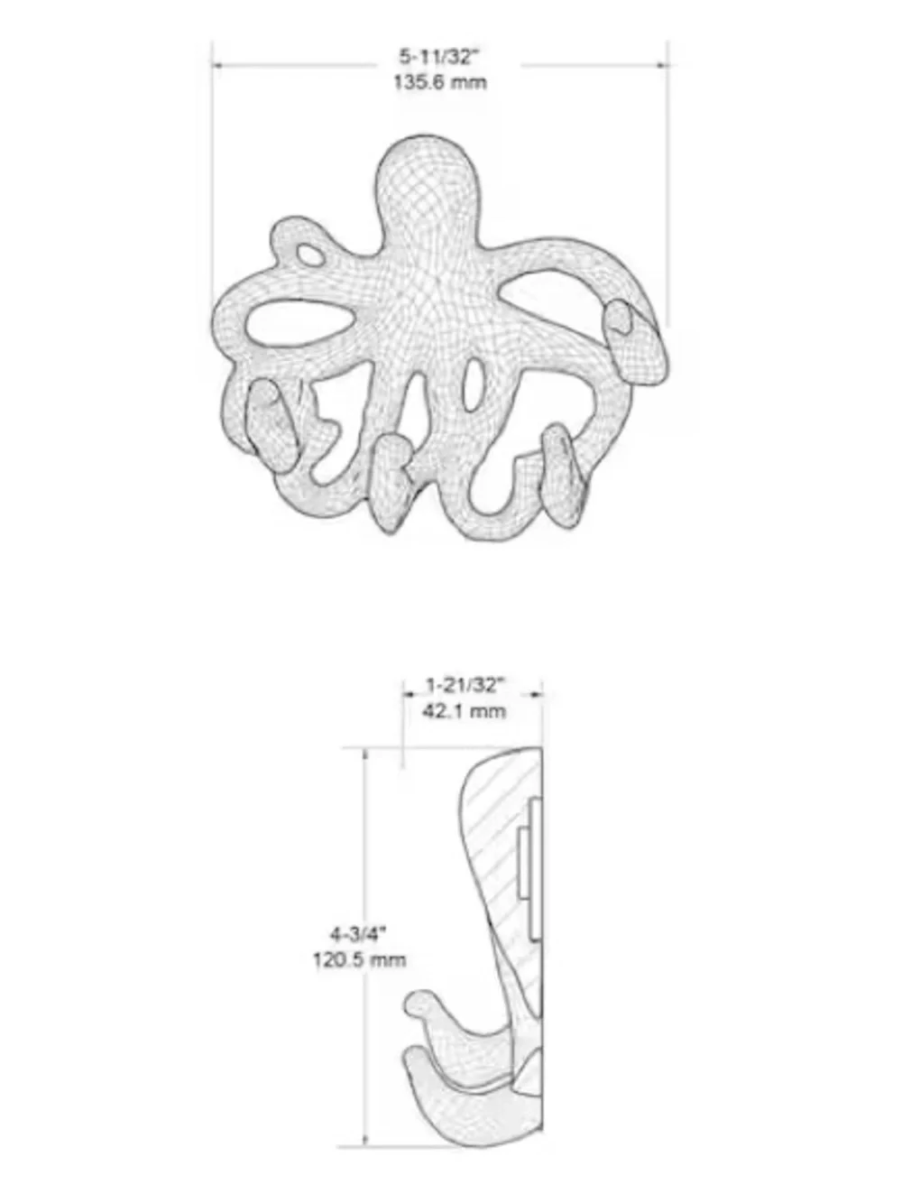 Octopus Wall Hook Decorative Art